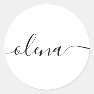 Sticker Rond Calligraphie de script simple
