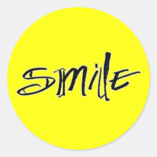 Sticker Rond calligraphie du sourire