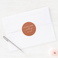 Calligraphie Mariage en terre cuite Enveloppe Phoq