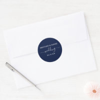 Calligraphie Script Mariage bleu Enveloppe Phoques