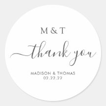 Calligraphie simple Monogramme Mariage gris argent