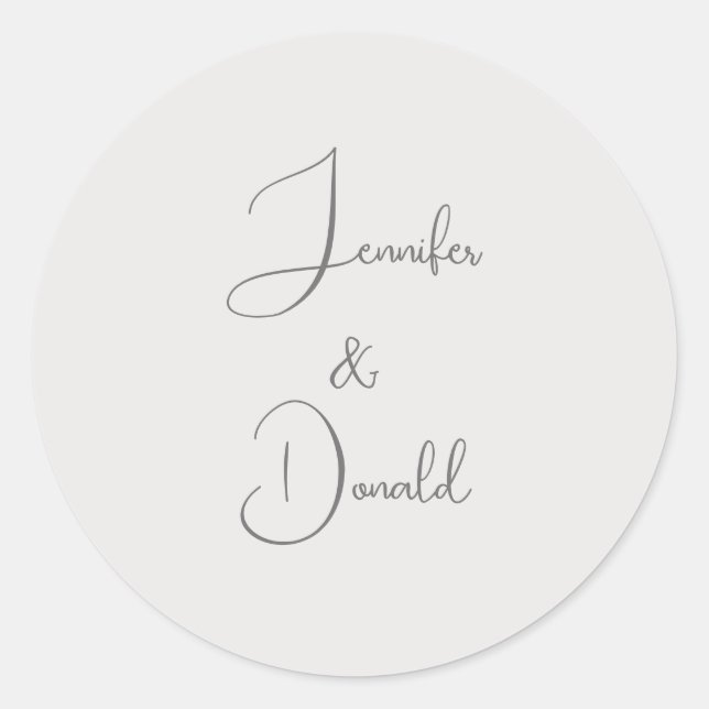 Sticker Rond Calligraphie tendance écriture classique simple pe (Devant)