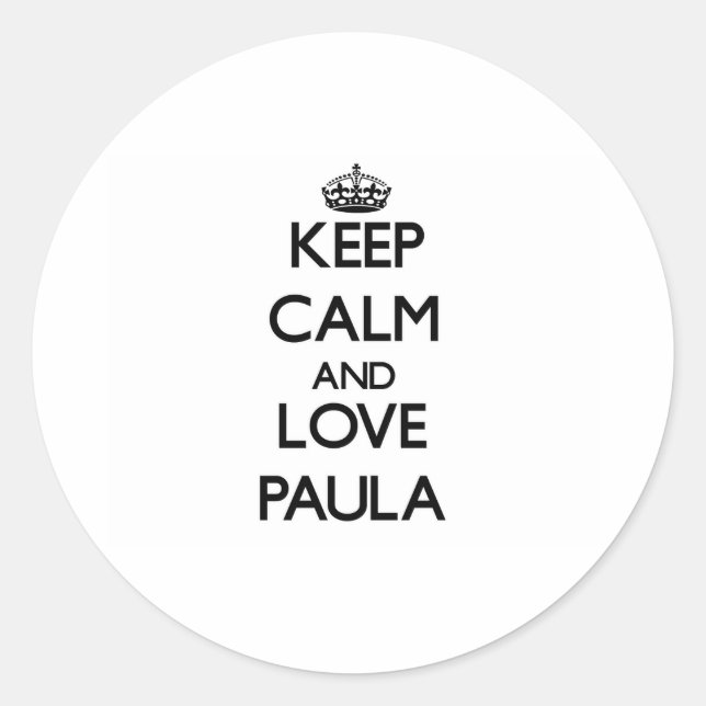 Sticker Rond Calme et amour Paula (Devant)