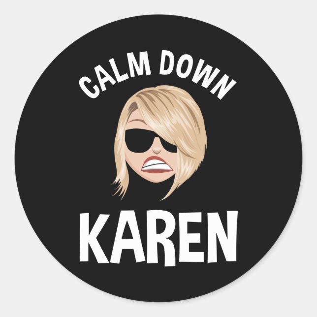 Sticker Rond Calme Karen (Devant)