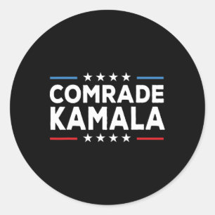 Sticker Rond Camarade Kamala Anti Kamala Harris