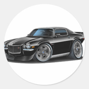 Sticker Rond Camaro Black Car 1970-73