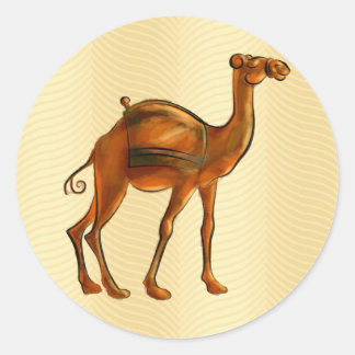 Sticker Rond Camel