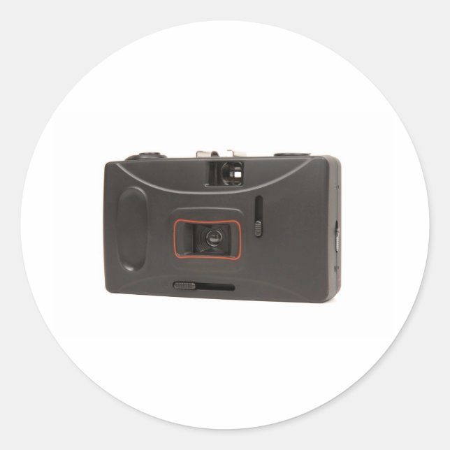 Sticker Rond Caméra jetable (Devant)