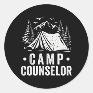 Sticker Rond Camg Travailleur Camp Employé Camper Camp Conseill