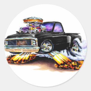 Sticker Rond Camion 1970-72 noir de Chevy C10