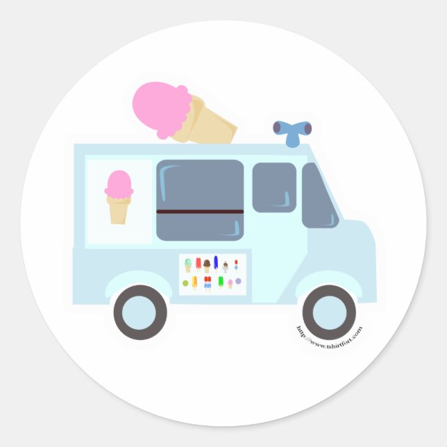 Sticker Rond Camion à glace (Devant)