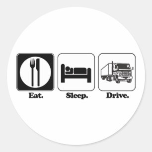 Sticker Rond camion d'alimentation