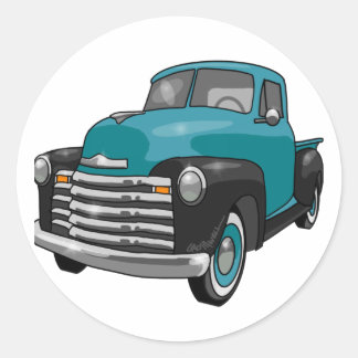 Sticker Rond Camion de camionnage Chevrolet Stepside 1951