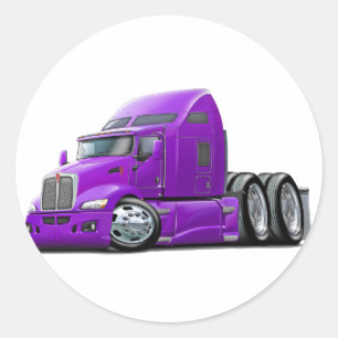 Sticker Rond Camion de pourpre de Kenworth 660