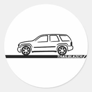Sticker Rond Camion noir Trailblazer