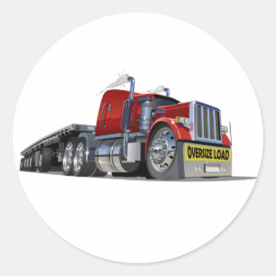 Sticker Rond Camion semi-caricature