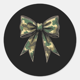 Sticker Rond Camo Coquette Chasse au canard Camouflage 2