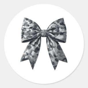 Sticker Rond Camo grise Arc Chasse Randonnée Fille Femmes Camou