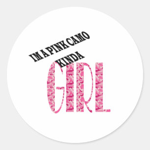 STICKER ROND CAMO ROSE