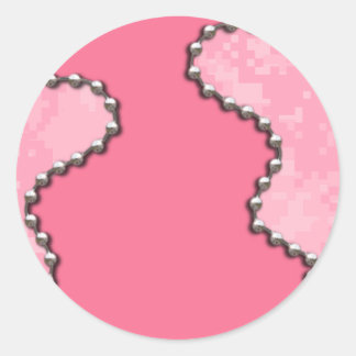 Sticker Rond Camo rose