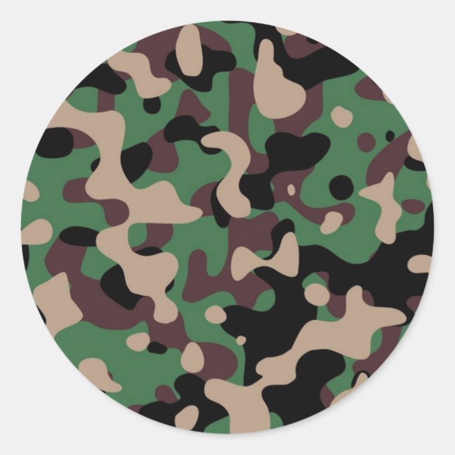 Sticker Rond Camouflage (Devant)