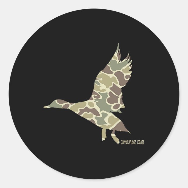 Sticker Rond Camouflage Camouflage Camo Camo Chasse de canard C (Devant)