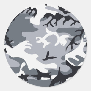 Sticker Rond Camouflage urbain