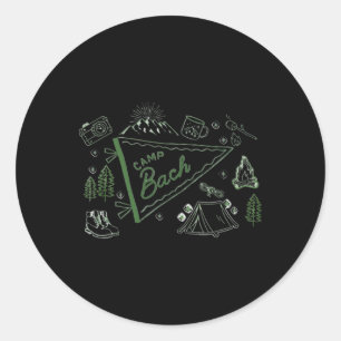 Sticker Rond Camp Bach Aventure Camping Enterrement de Vie de J
