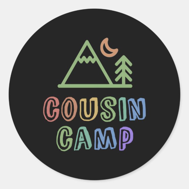 Sticker Rond Camp de Cousin 2023 Grand-mère Grand-père Sleepawa (Devant)