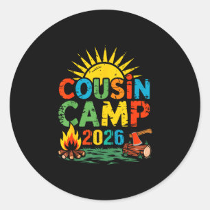 Sticker Rond Camp de cousins 2026 vacances familiales été campi