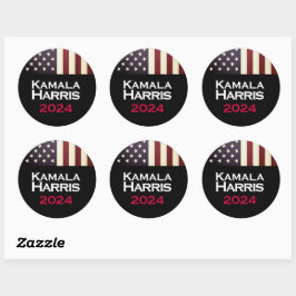 Sticker Rond Campagne Kamala Harris 2024