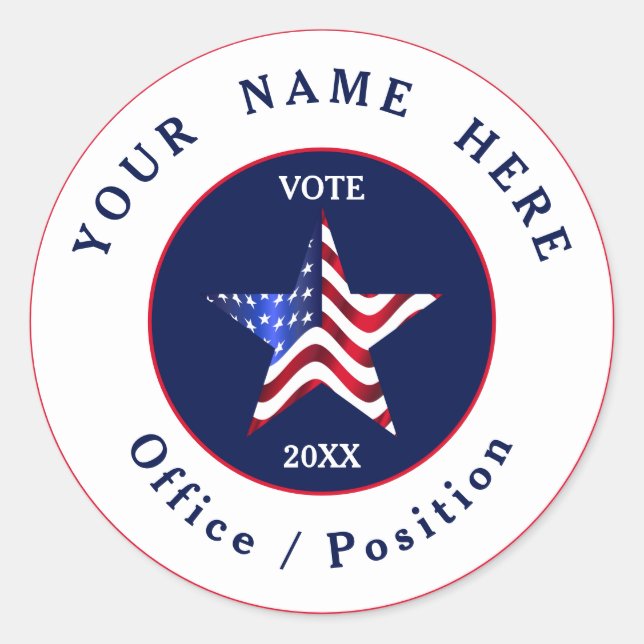 Sticker Rond Campagne présidentielle moderne (Devant)