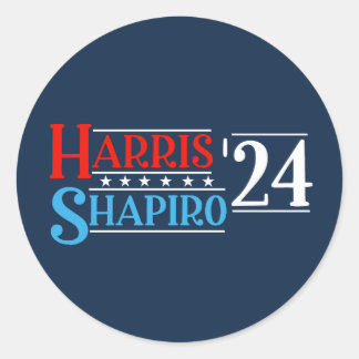 Sticker Rond Campagne rétro Harris Shapiro 2024