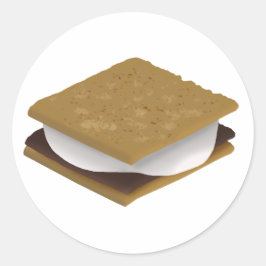 Sticker Rond Campfire S'mores