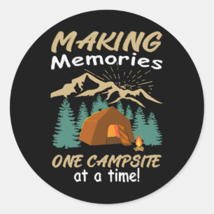 Sticker Rond CAMPING, souvenirs