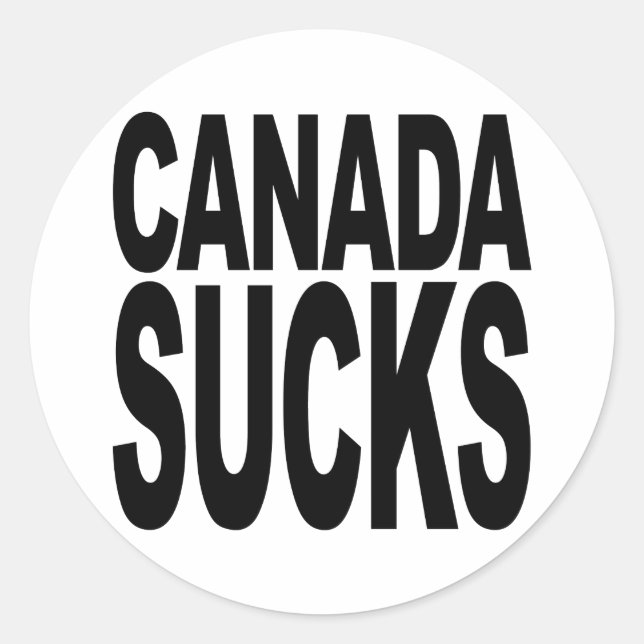 Sticker Rond Canada Sucks (Devant)