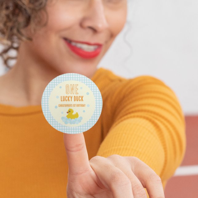 Sticker Rond Canard 1er anniversaire (Créateur téléchargé)
