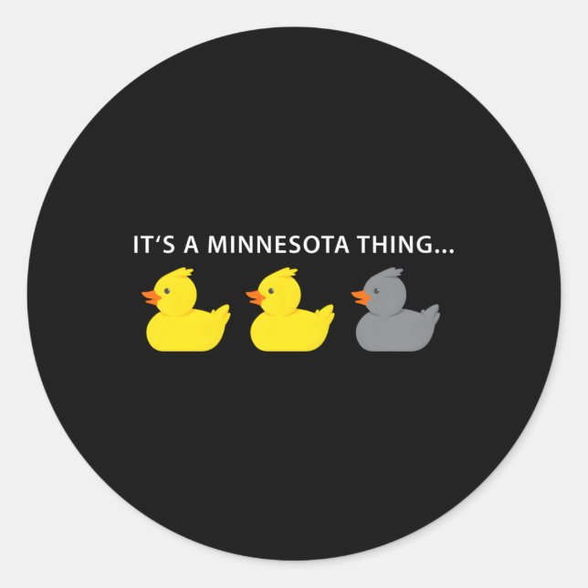 Sticker Rond Canard à canard gris Canard Minnesota (Devant)