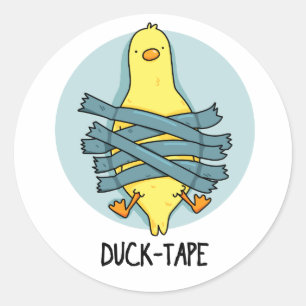 Sticker Rond Canard Bande Drôle Duct Bande Pun