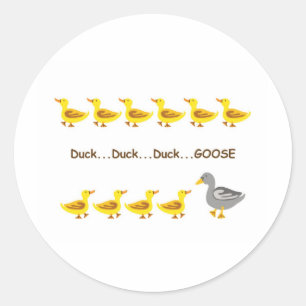 Sticker Rond Canard Canard Goose