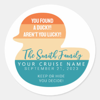 Sticker Rond Canard de croisière des Caraïbes