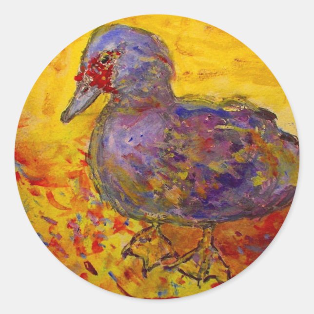 Sticker Rond canard de muscovy (Devant)