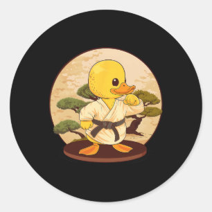 Sticker Rond Canard en caoutchouc de karaté motif Taekwondo Jiu