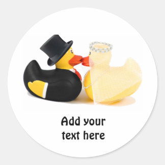 Sticker Rond Canards de mariage 2