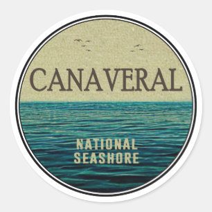 Sticker Rond Canaveral National Seashore Florida Ocean Birds
