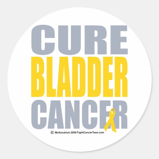 Sticker Rond Cancer de la vessie (Devant)