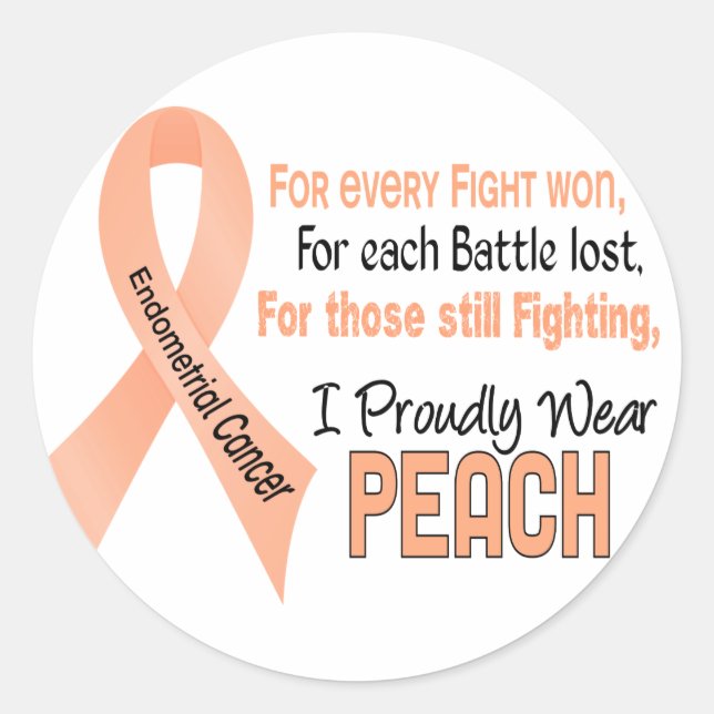 Sticker Rond Cancer De L'Endomètre Pour Chaque................. (Devant)