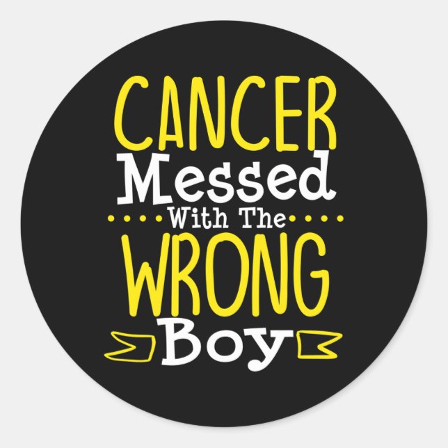 Sticker Rond Cancer De L'Enfance DIPG Sensibilisation À La Guer (Devant)