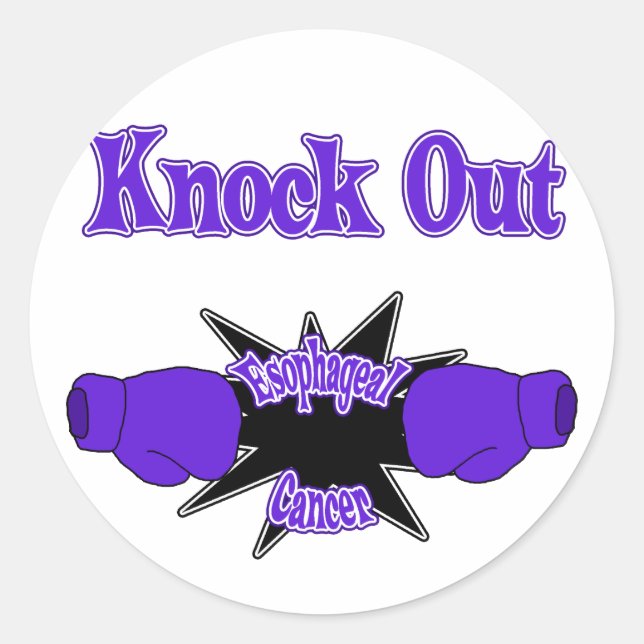 Sticker Rond Cancer de l'oesophage (Devant)