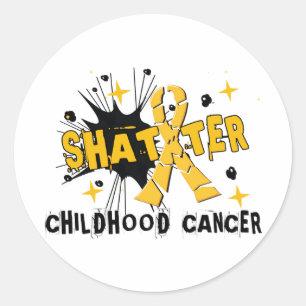 Sticker Rond Cancer d'enfance d'éclat